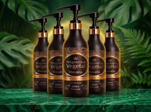 Kit Profissional com 5 frascos da Progressiva Vegetal Havana 500ml